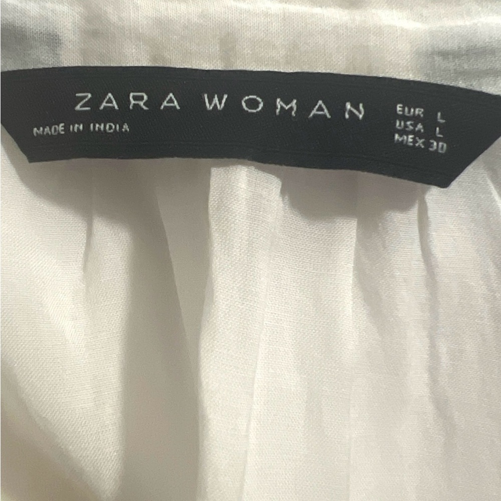 Zara Woman Elegant Cream Embroidered Women's Top - Picture 8 of 9